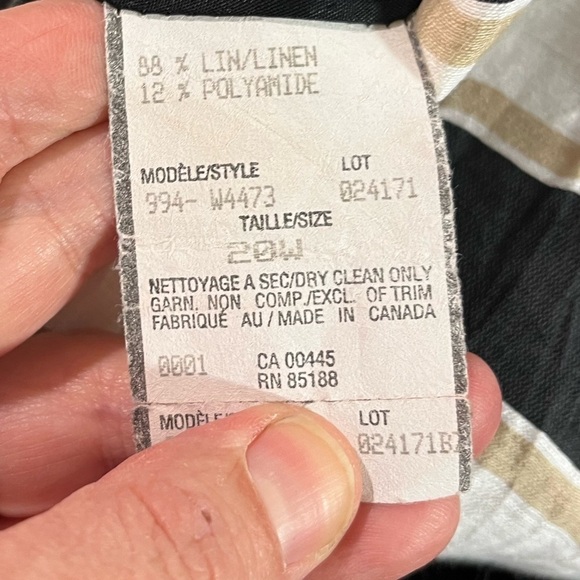 🖤LOUBEN for Laura Plus – Striped Button-Up Jacket (20W) - Picture 9 of 15